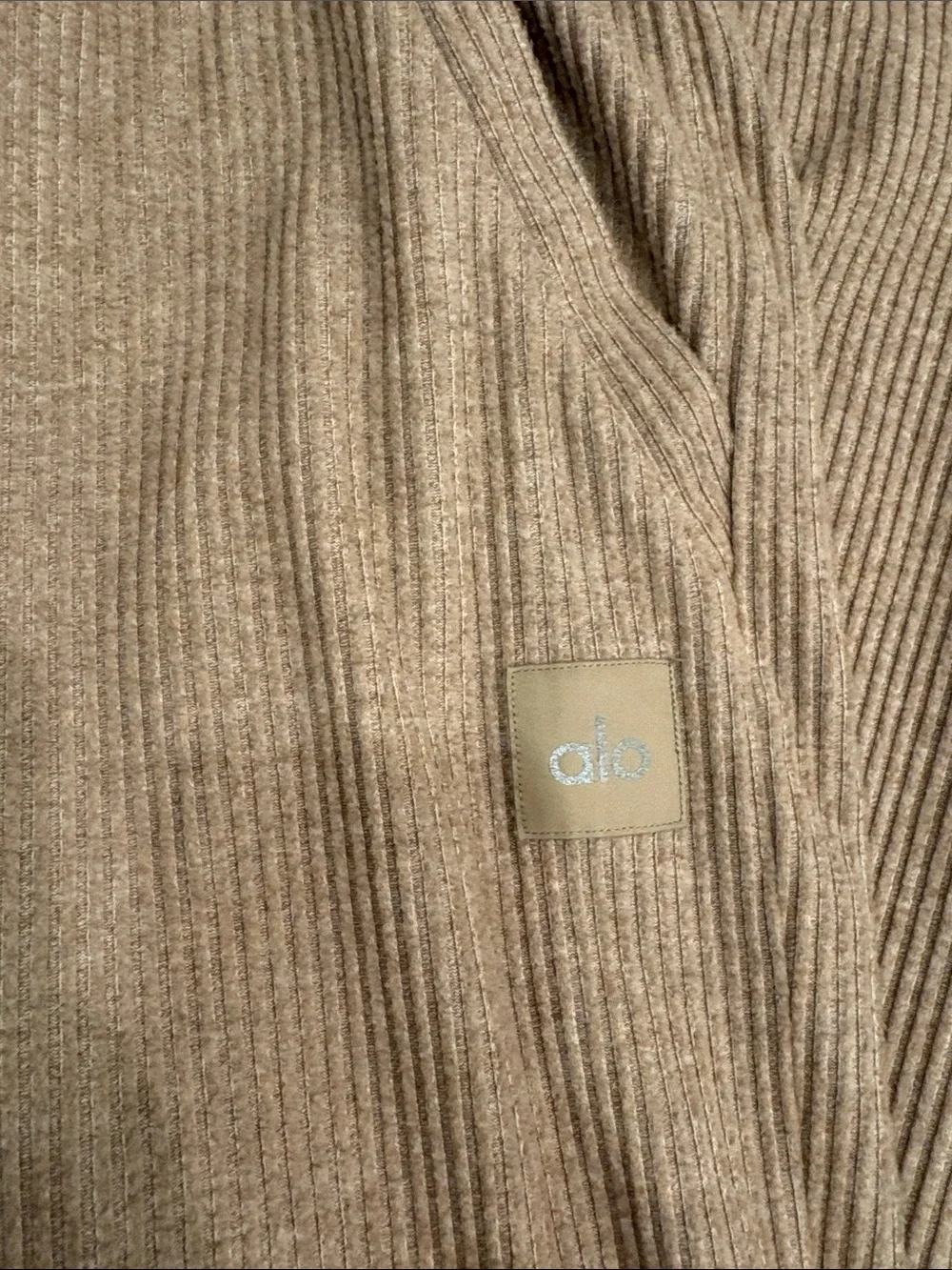 Alo Yoga Ribbed Muse Hoodie & Sweatpant Set in Gravel Heather